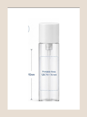 100ml Clear PET Bottle with White Cap