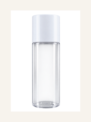 100ml Clear PET Bottle with White Cap B