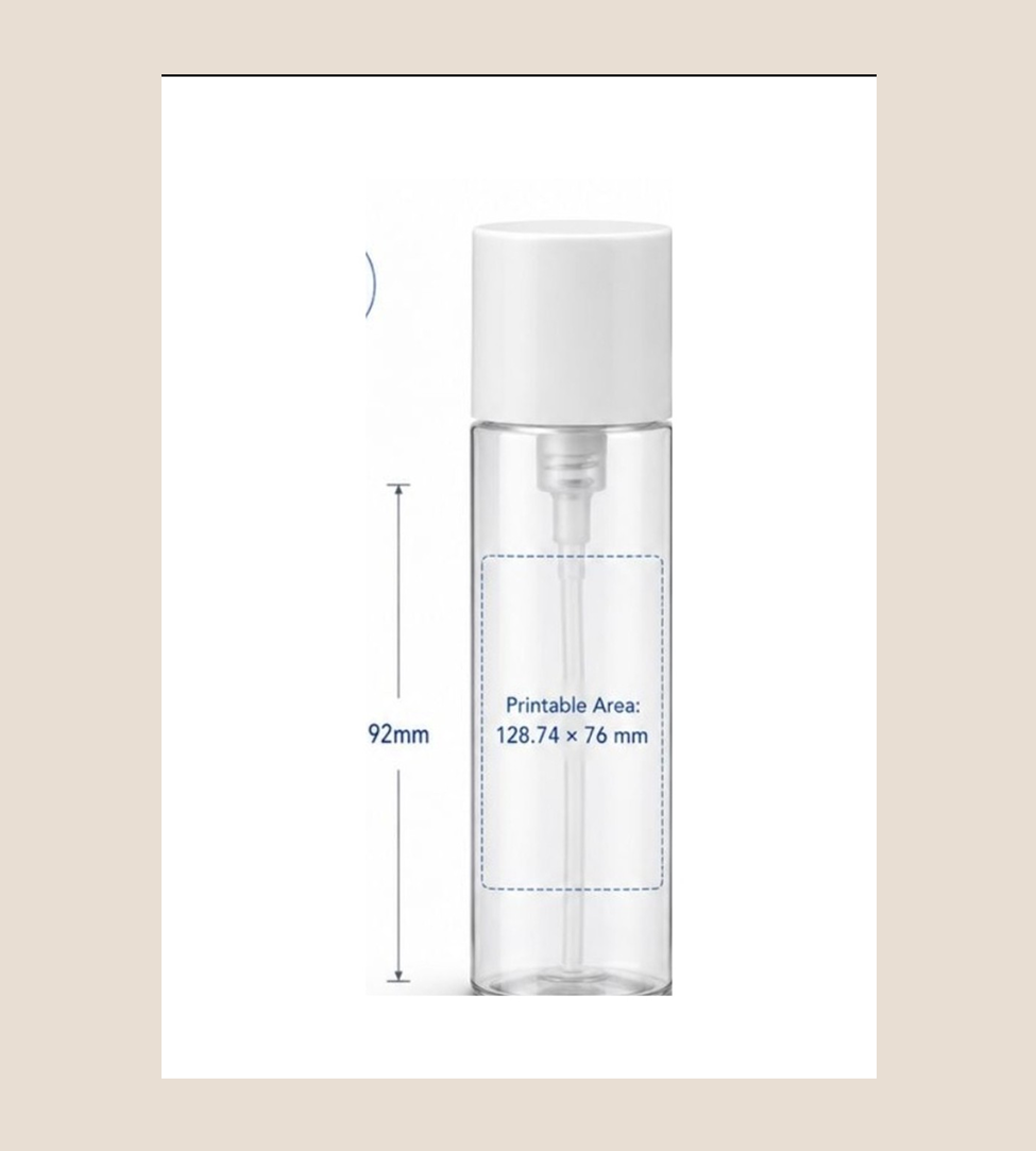 100ml Clear PET Bottle with White Cap