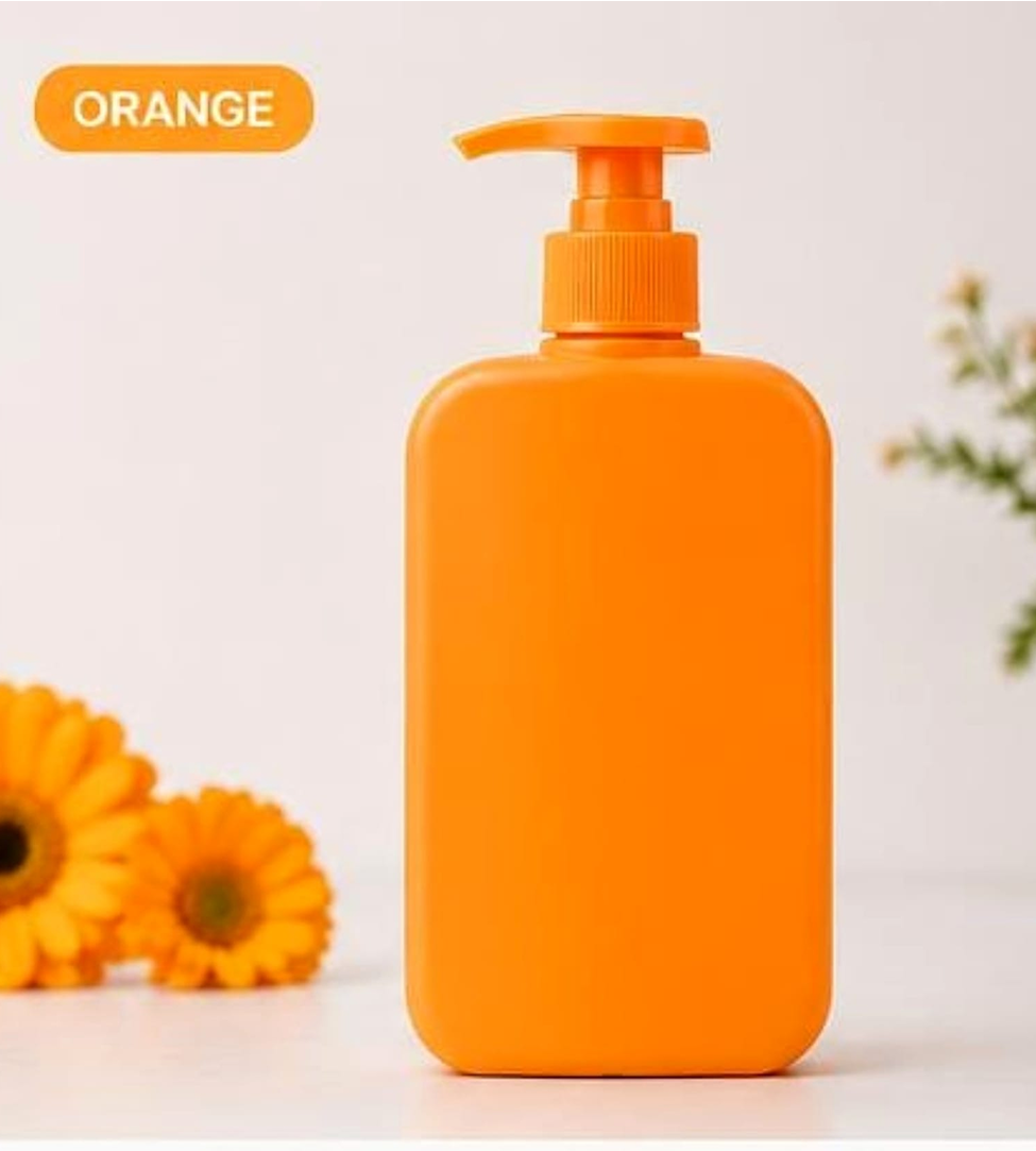 250ml HDPE Lotion Pump Bottle Orange