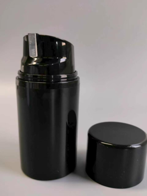 50ml Black Airless Pump Bottle – Glossy