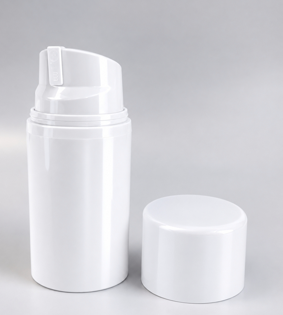 50ml Black Airless Pump Bottle – Glossy 2