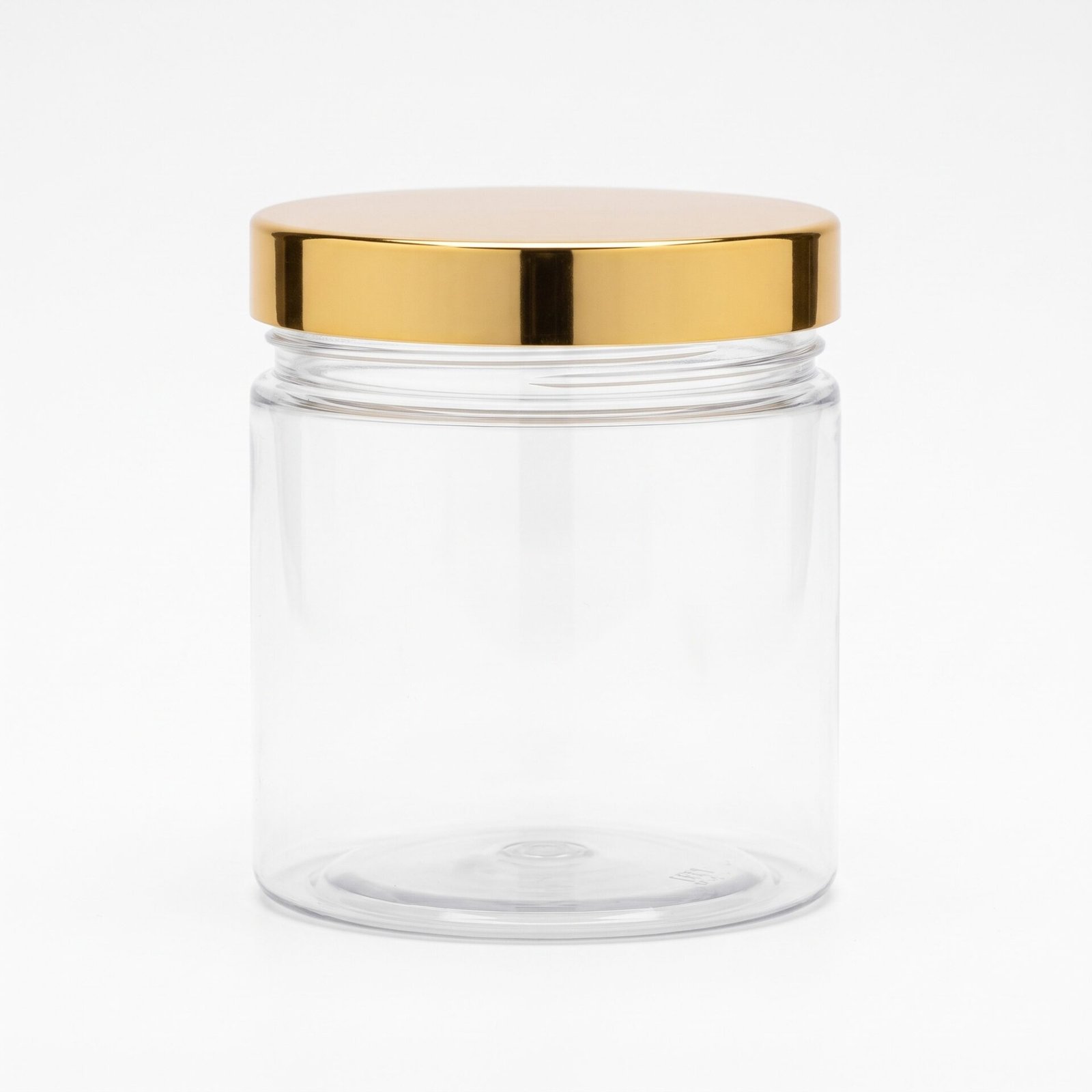 500g Clear Luxury Cosmetic Jar with Gold Cap