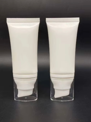 50ml & 100ml White Cosmetic Tube with Clear Cap
