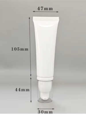 50ml White Inverted Squeeze Tube with Clear Cap